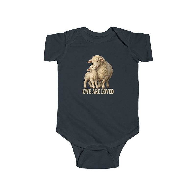 Baby Ewe Are Loved Bodysuit with lamb Infant One Piece