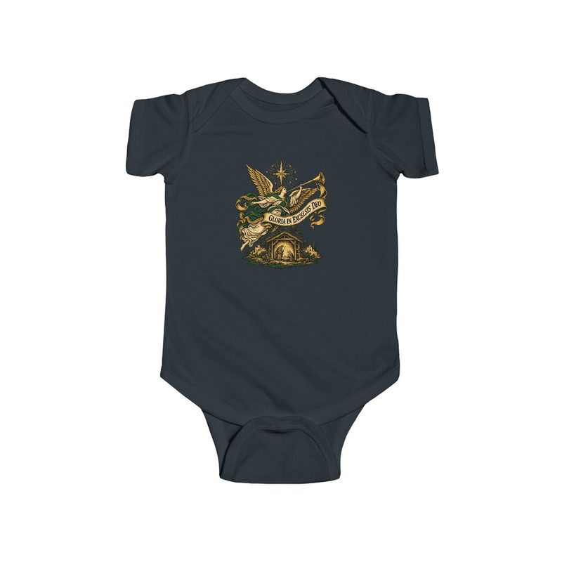 Baby Nativity Angel Bodysuit with gloria in Excelsis Deo Infant One Piece