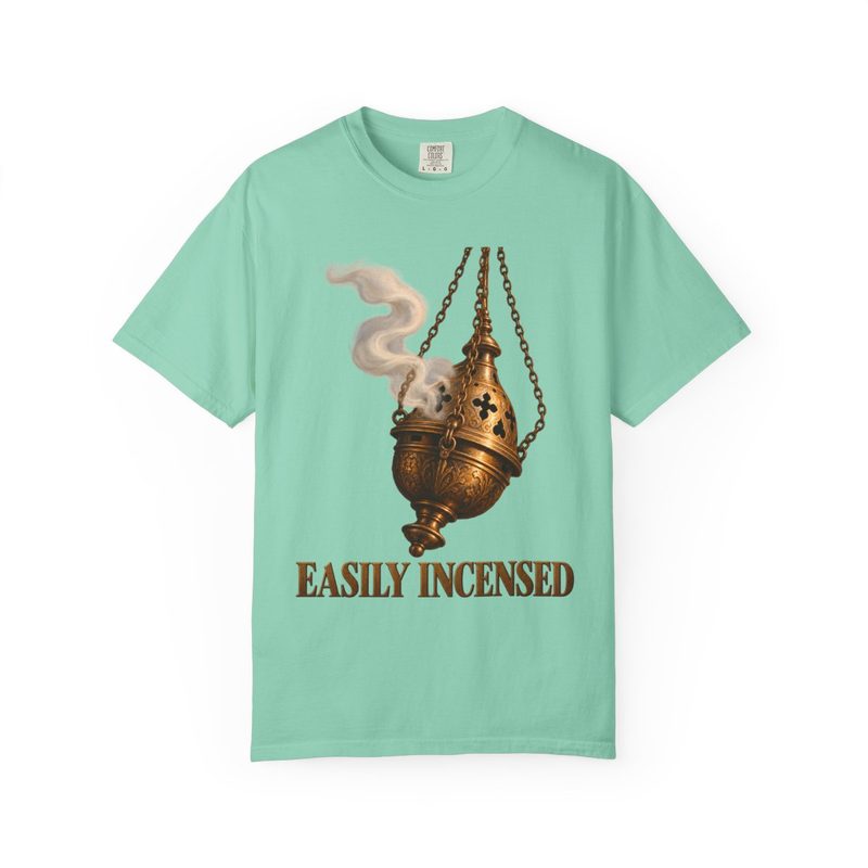 Easily Incensed Shirt with Vintage Thurible with Smoke