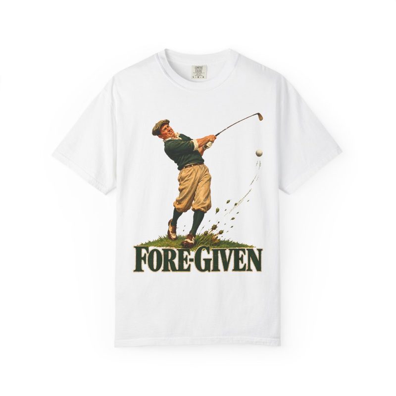 Fore-Given Golfer Shirt with funny Christian Golf T-Shirt