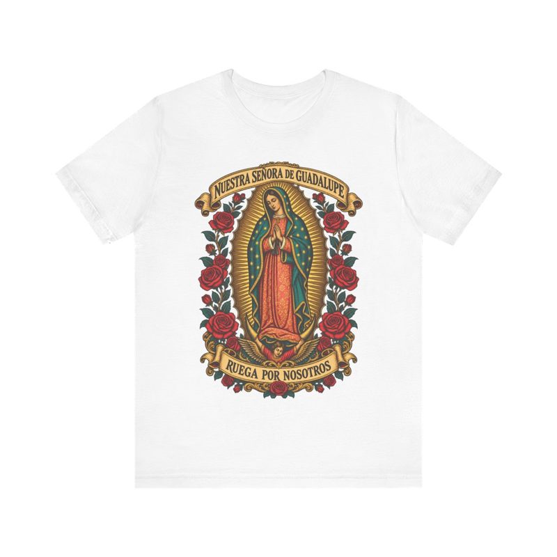 Guadalupe Shirt with la Guadalupana Ornate Virgen Morena Tee