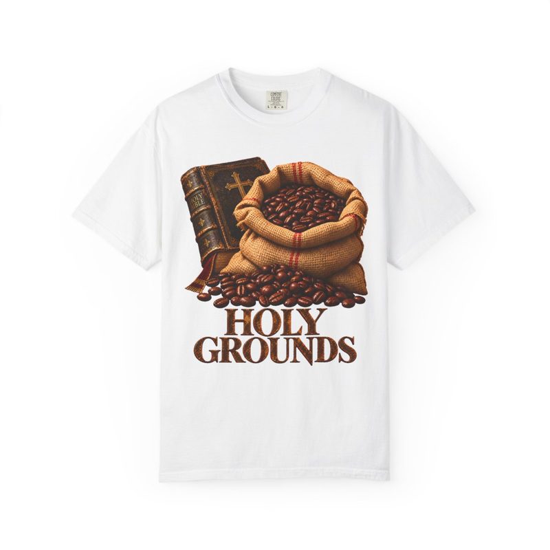 Holy Grounds Shirt with christian Coffee T-Shirt