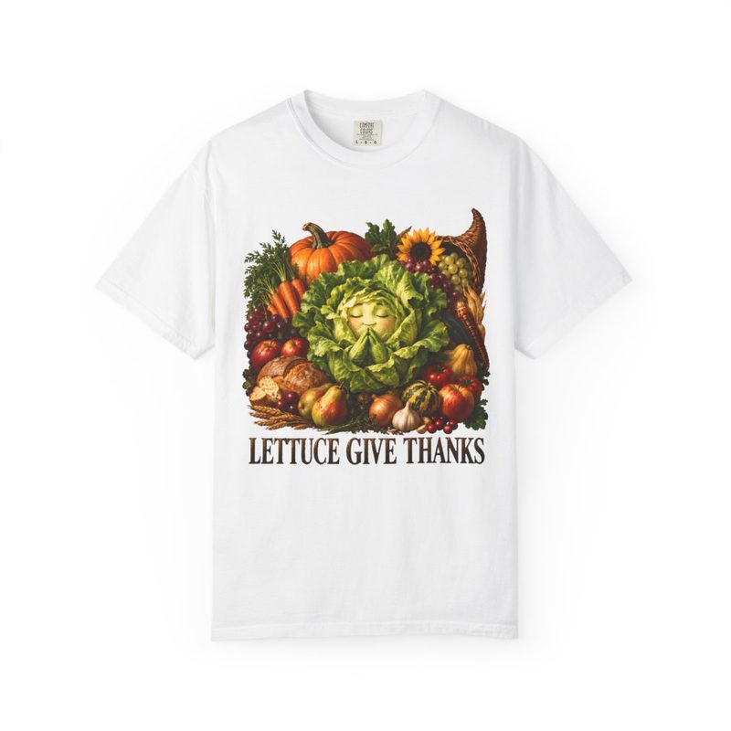 Lettuce Give Thanks Shirt with funny Christian Thanksgiving T-Shirt