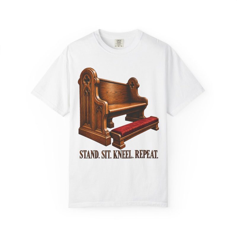 Stand Sit Kneel Repeat Shirt with funny Catholic Mass T-Shirt