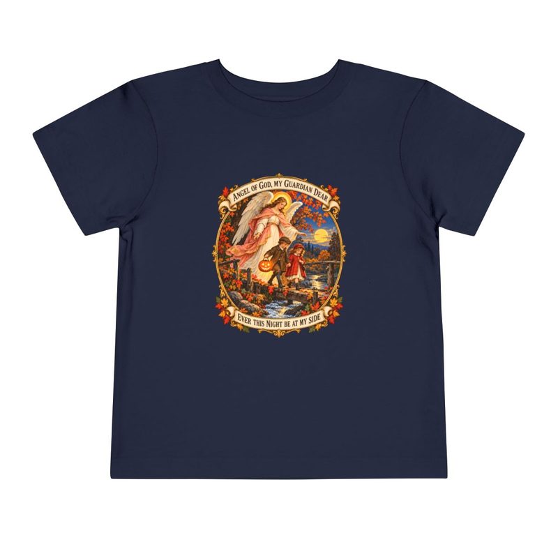 Toddler Angel of God Prayer Tee with guardian Angel Shirt