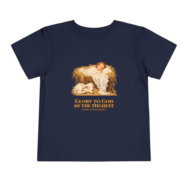 Toddler Glory to God in the Highest Tee with nativity Christmas Shirt