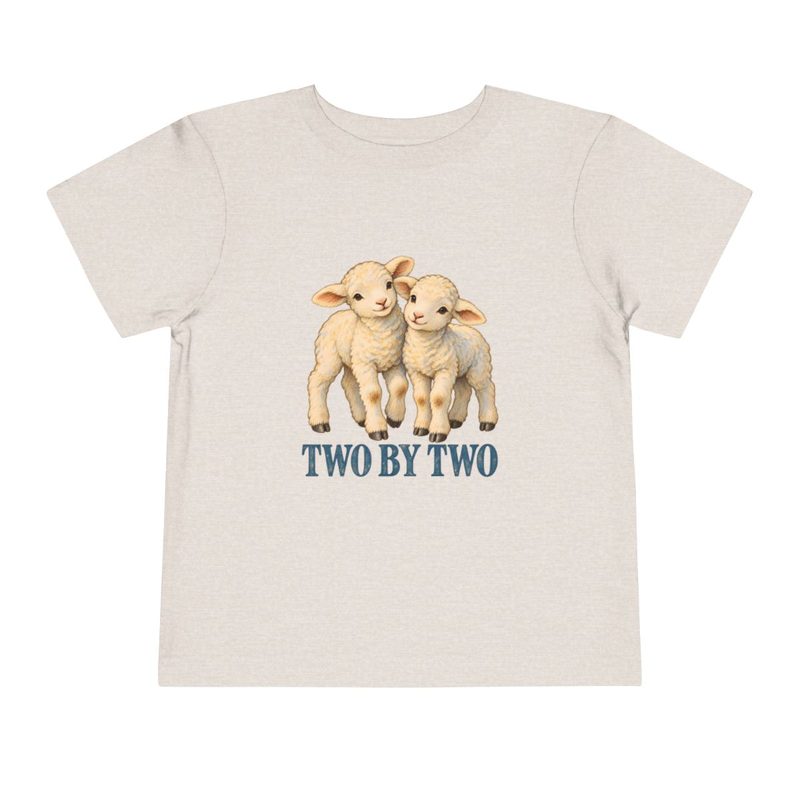 Toddler Two by Two Tee with twin Lambs Shirt