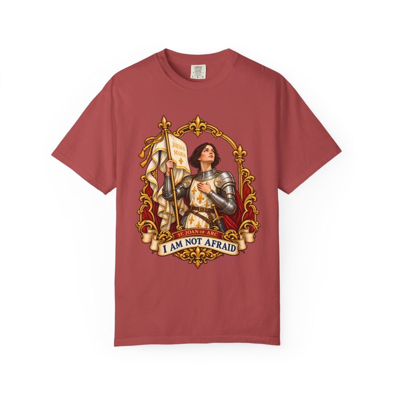 Saint Joan of Arc Tee, Crimson shirt