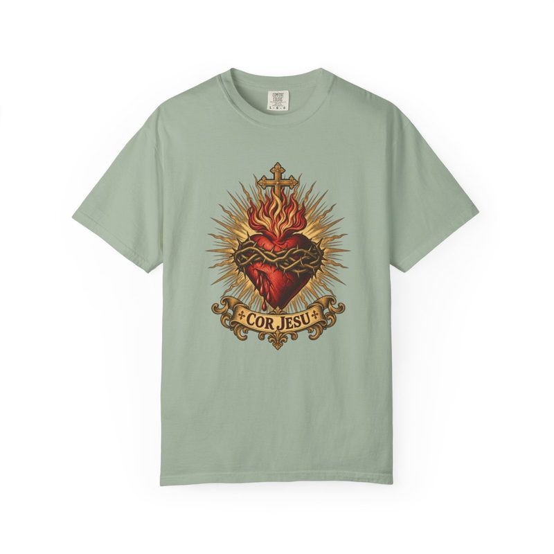 Sacred Heart Sunburst Tee, Bay shirt